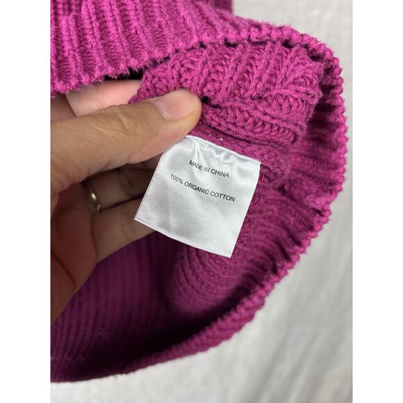 Quince 100% Organic Cotton Crew Neck Sweater Pink Women’s Size L - Picture 3 of 6